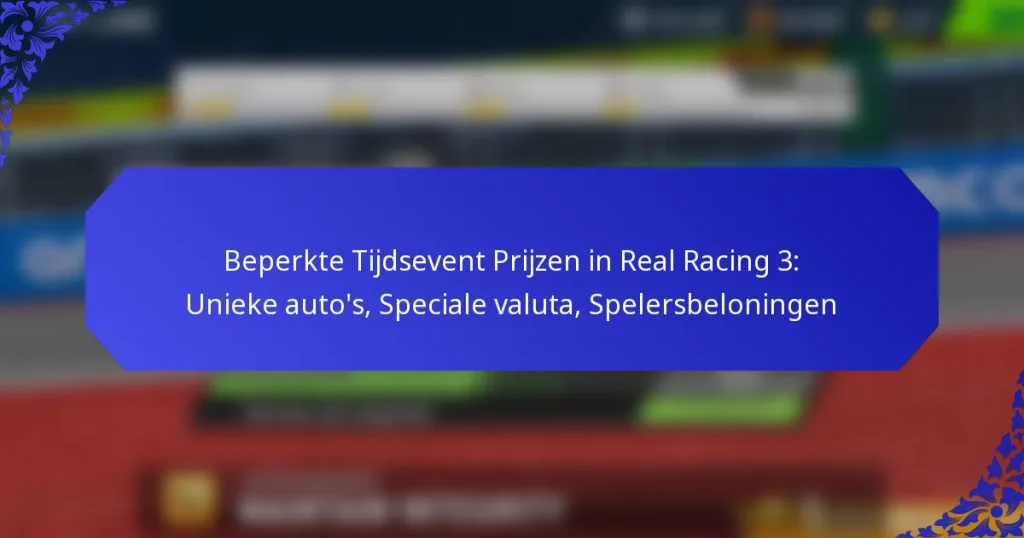 Beperkte Tijdsevent Prijzen in Real Racing 3: Unieke auto’s, Speciale valuta, Spelersbeloningen