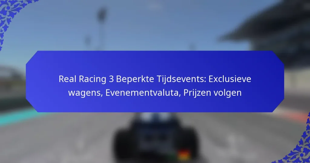 Real Racing 3 Beperkte Tijdsevents: Exclusieve wagens, Evenementvaluta, Prijzen volgen