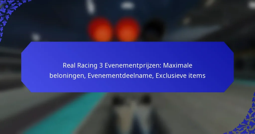 Real Racing 3 Evenementprijzen: Maximale beloningen, Evenementdeelname, Exclusieve items